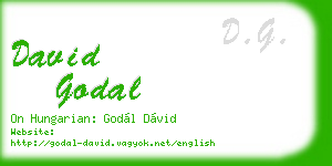 david godal business card